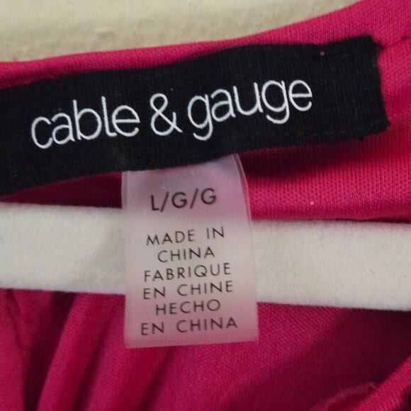 Cable & Gauge Red Sequined Cap Sleeve Sheath Dress Party Formal Holiday Size L - Picture 3 of 4